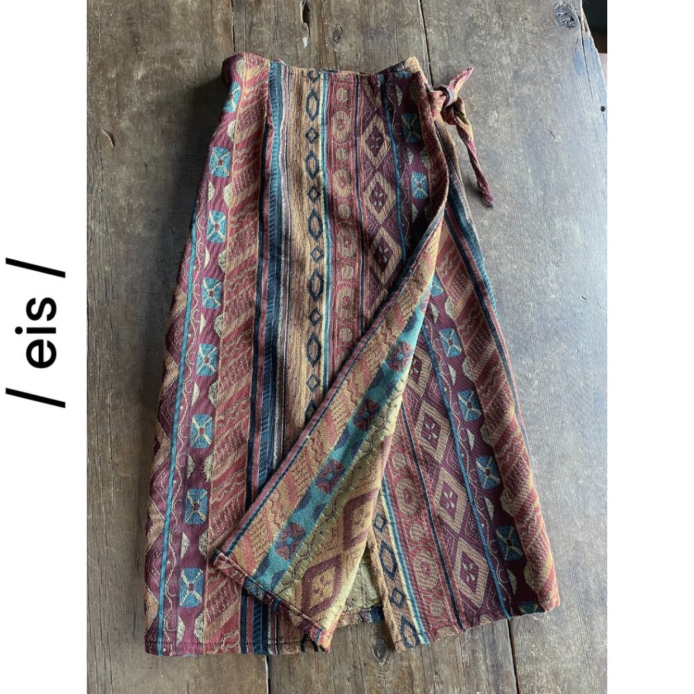 /eis/  I   Multicolored Geometric Midi Wrap Skirt  I  Size S